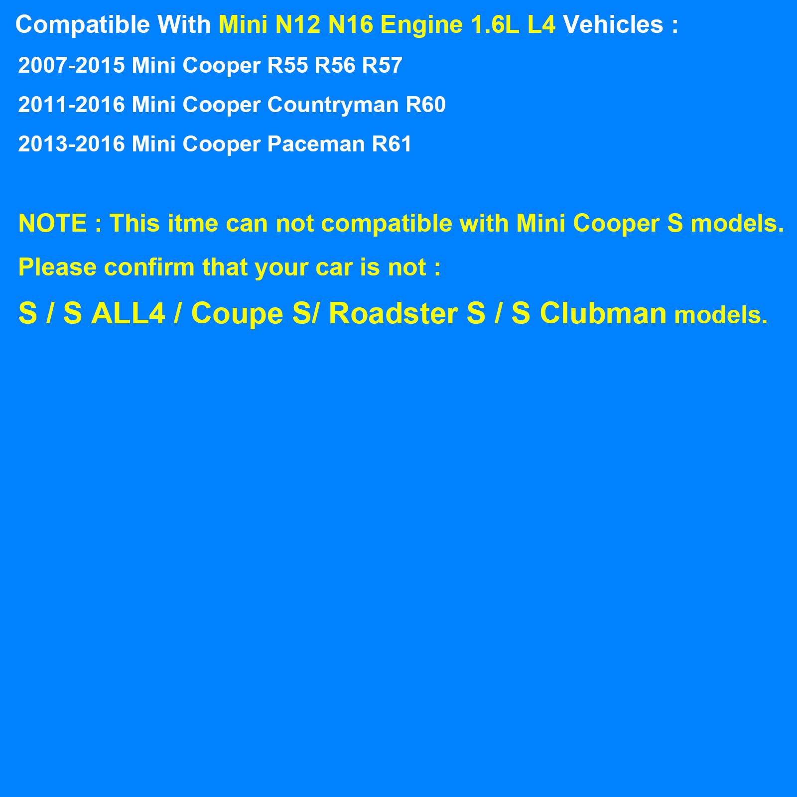 PCV coperchio valvola motore, sostituisce 11127572724 compatibile con Mini N12 N16 1.6L - 2007-2015 Mini Cooper, 2011-2016 Mini Cooper Countryman, 2013-2016 Cooper Paceman - R55 R56 R57 R58 R58 9 R60
