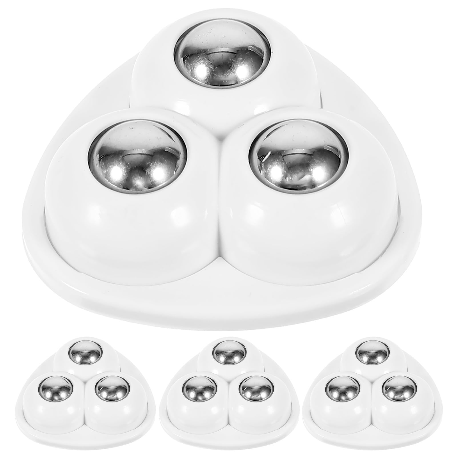 Ruedas de bolas giratorias con 3 esferas de acero para un deslizamiento suave de cajas