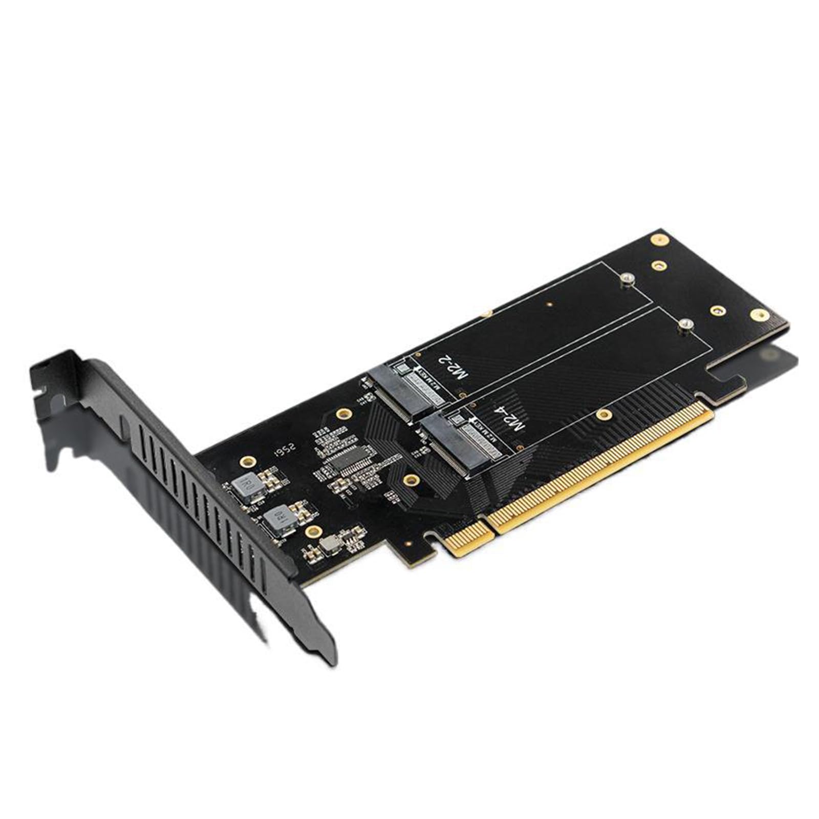 Scheda di espansione PCIe 5.0 X16 NVMe HDDs 4 slot per unità e RAID 0/1/5 per trasferimento dati ad alta velocità HDDs Array Adapter