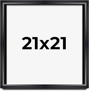 21x21 Shadow Box Black Beveled Display Frame | 1.5 Inches Deep | 1 Inch Wide Moulding | Includes Shatter Resistant Acrylic Plexiglas, Acid-Free Backing and Hanging Hardware