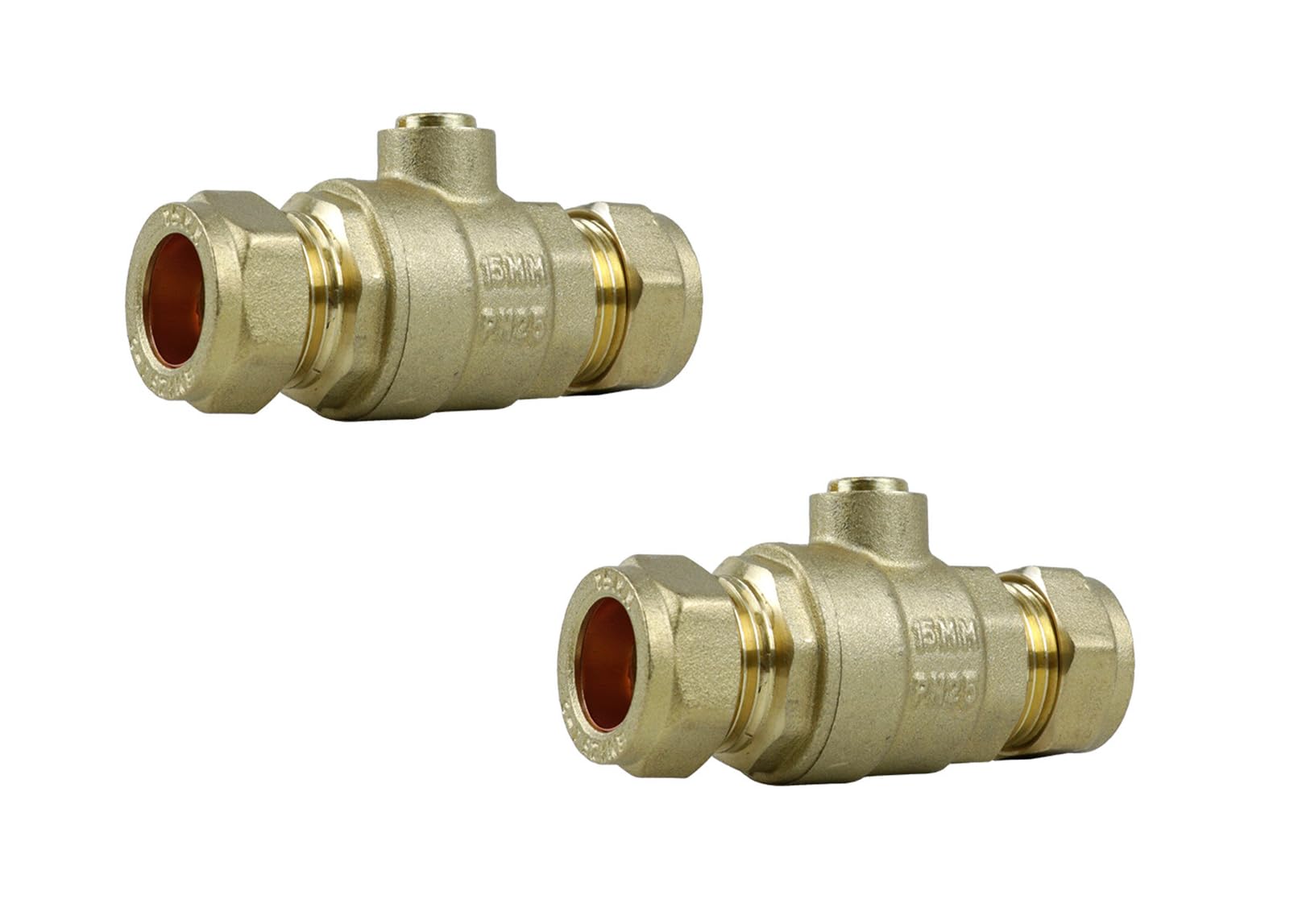 22.5 Team Controls Brass Tc Isolation Valve Isolating Valve Slotted 15Mm Compression Full Large Bore Wras Approved Pack Of 2