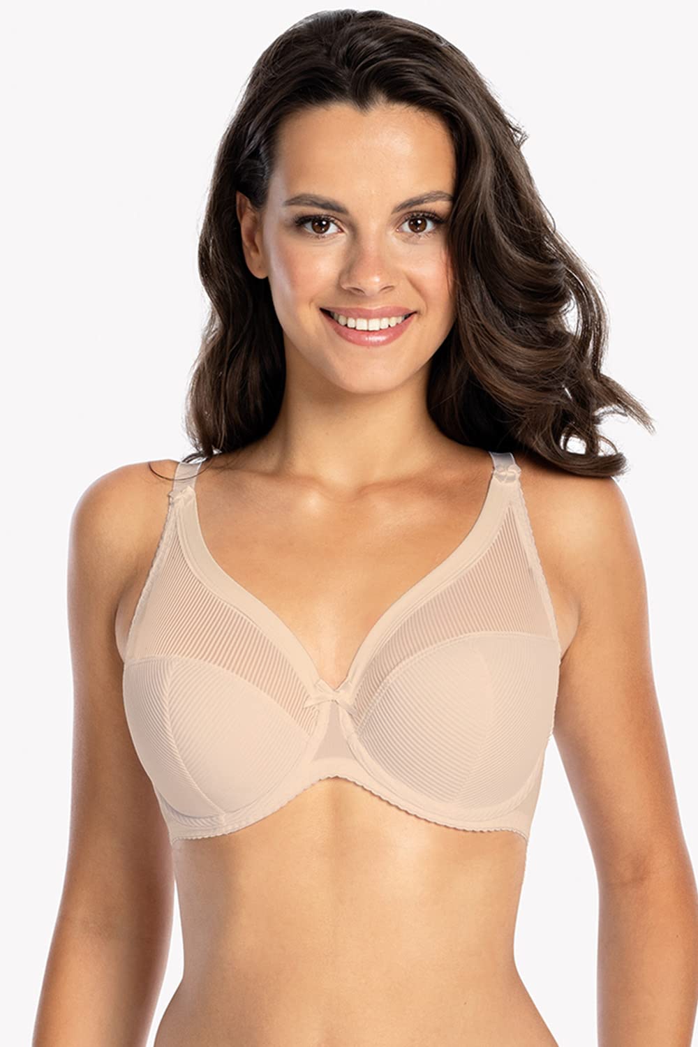 Gaia Reggiseno Semi-Imbottito da Donna 1058 Sonia, Beige, 90D
