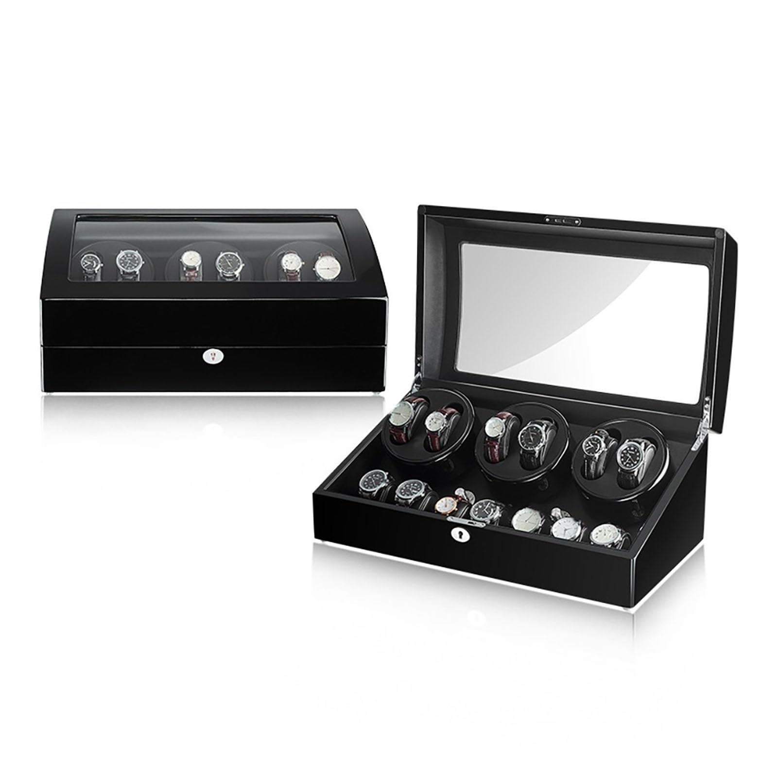 Caja enrolladora automática para 6 relojes el regalo perfecto para coleccionistas