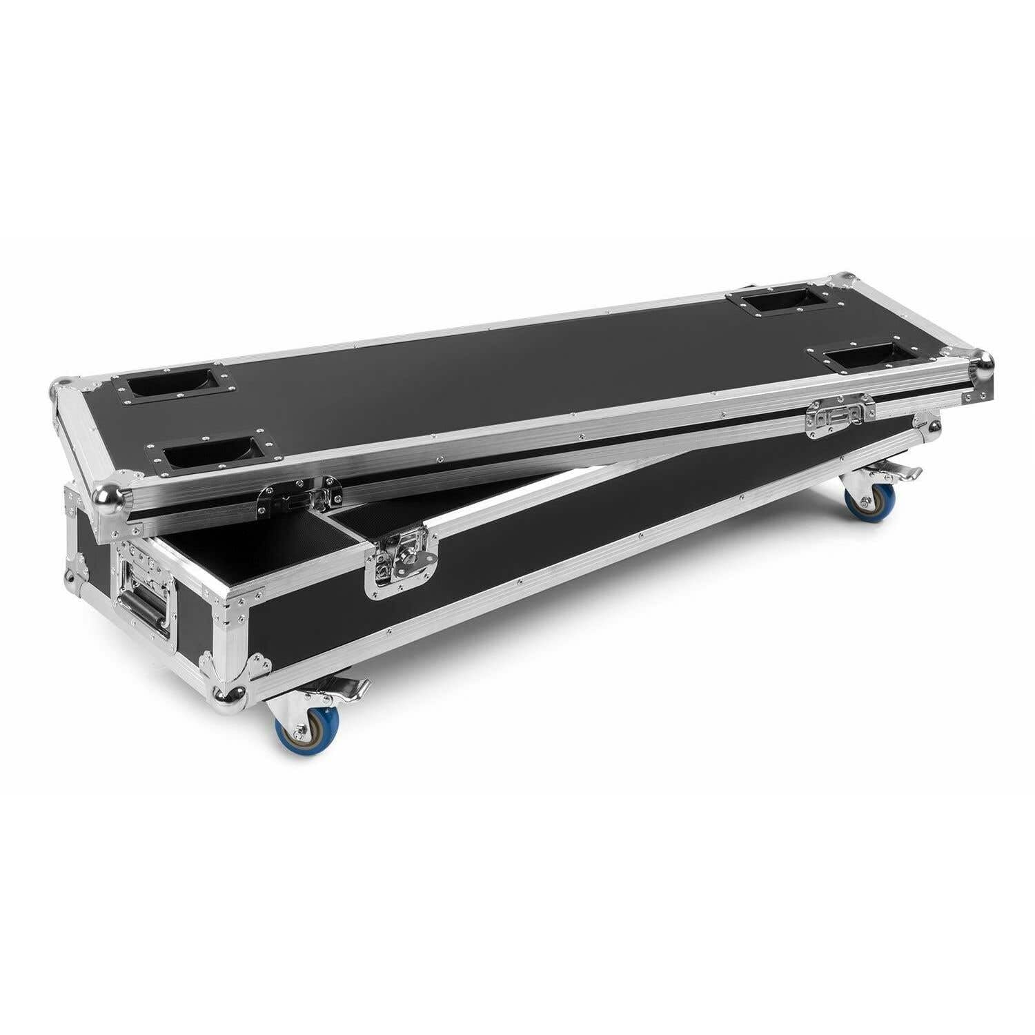 BeamZ FCLCB14 - Flightcase pour 4 Barres LED LCB14-1220 x 395 x 400mm, avec roulettes, Mousse de Protection, Rangement Câbles, Idéal pour Transporter Vos Barres LEDs en Sécurité