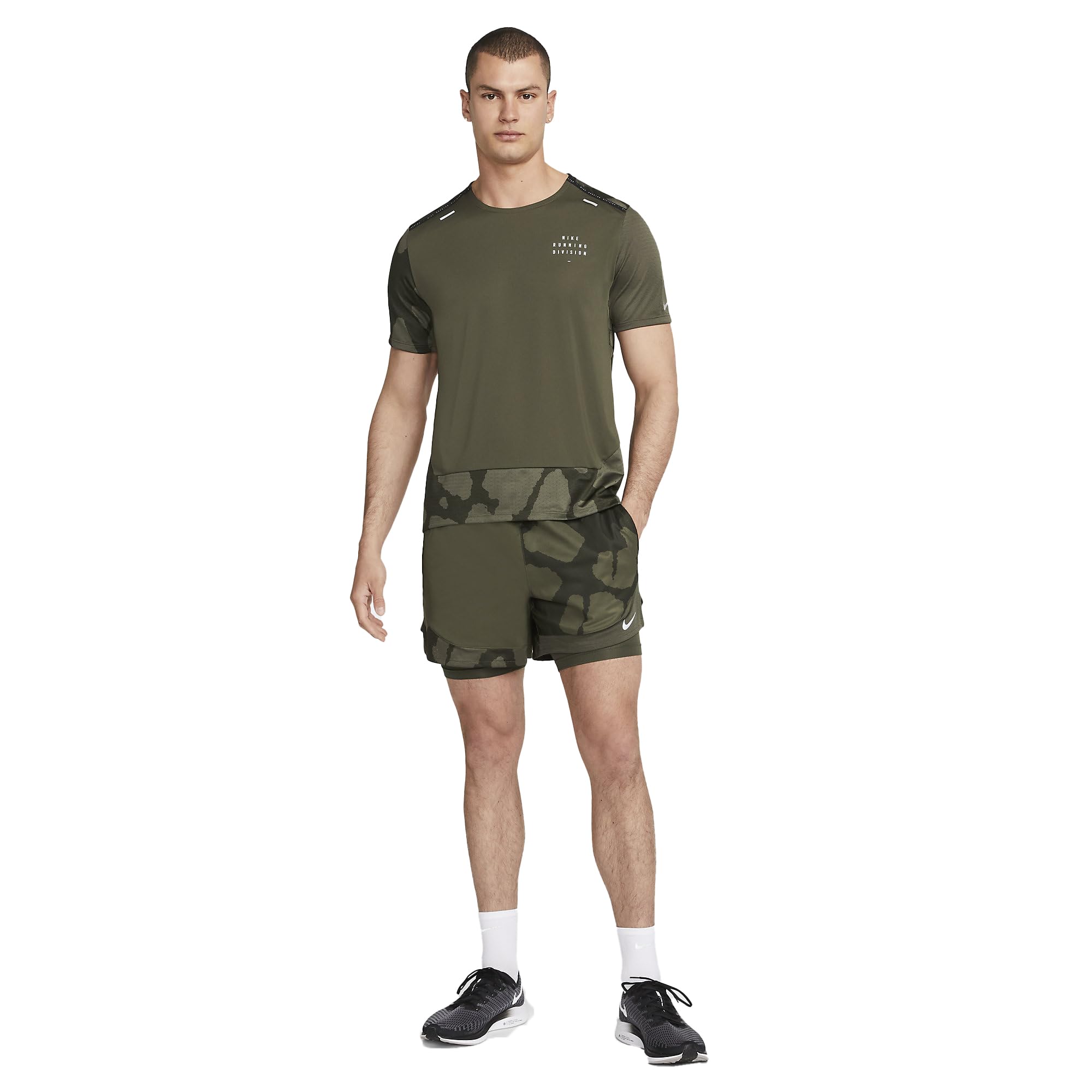 Nike Dri-FIT Stride Run Division - Pantalones cortos de correr 2 en 1 para hombre