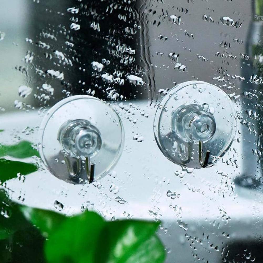confezione da 4 - Gancio a ventosa per bagno senza trapano Forte, impermeabile, riutilizzabile, aspirante, gancio per asciugamani, supporto a parete, gancio a muro - QUICKGRIP