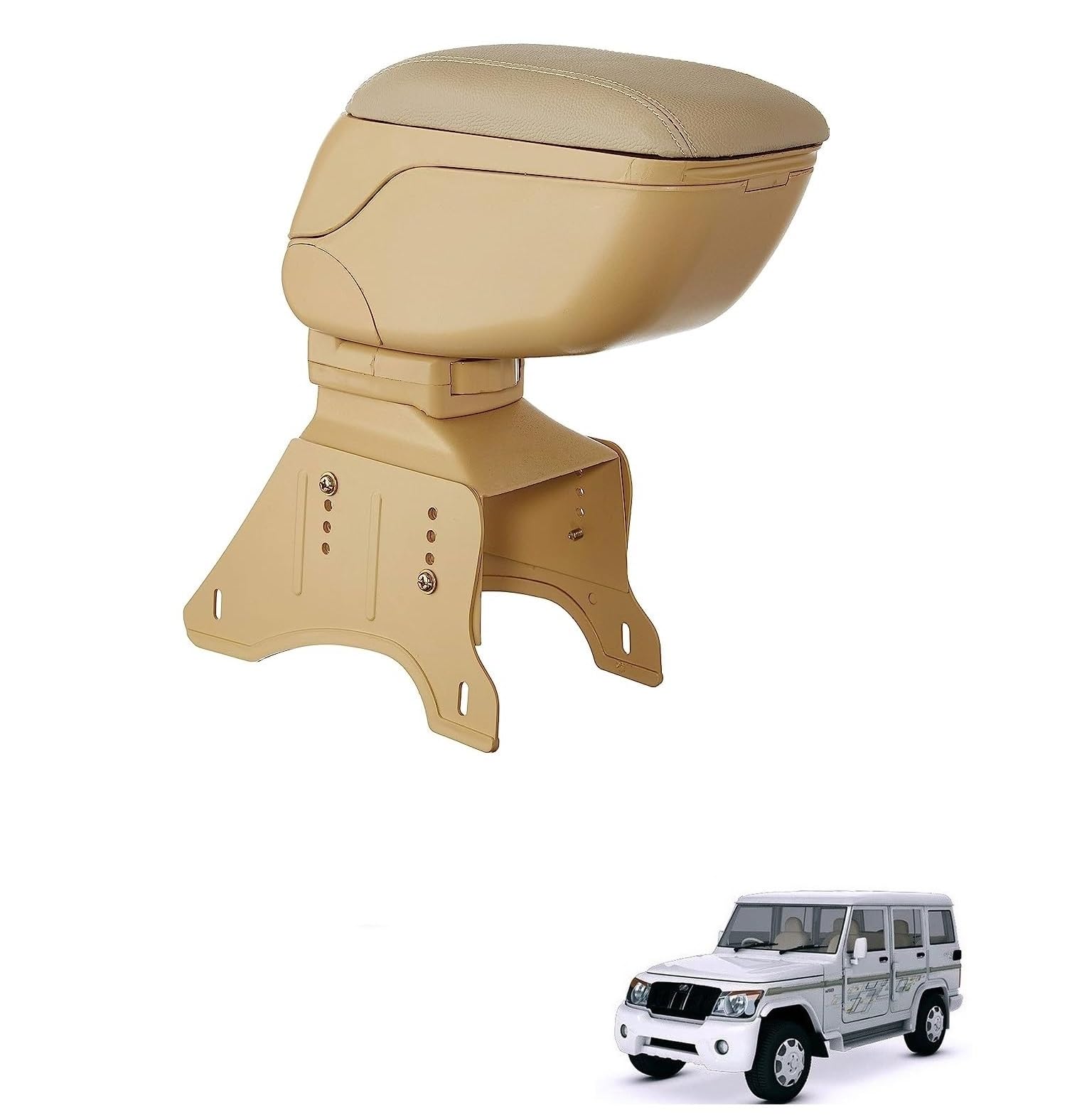 Kozdiko Car Centre Console Hand Armrest Beige Compatible with