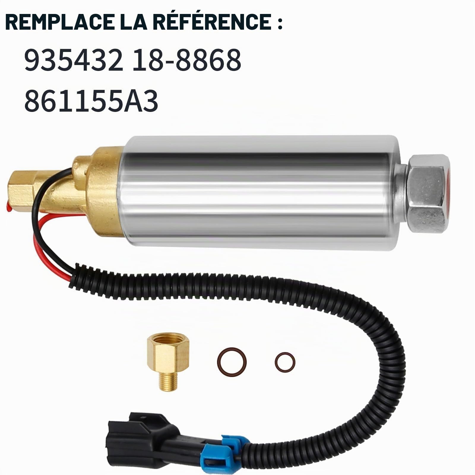 Pompe à carburant électrique basse pression pour bateau Mercury Mercruiser 4,3 l, 5,0 l, 5,7 l, V6 V8 avec carburateurs Numéro de pièce 861155A3 935432 18-8868
