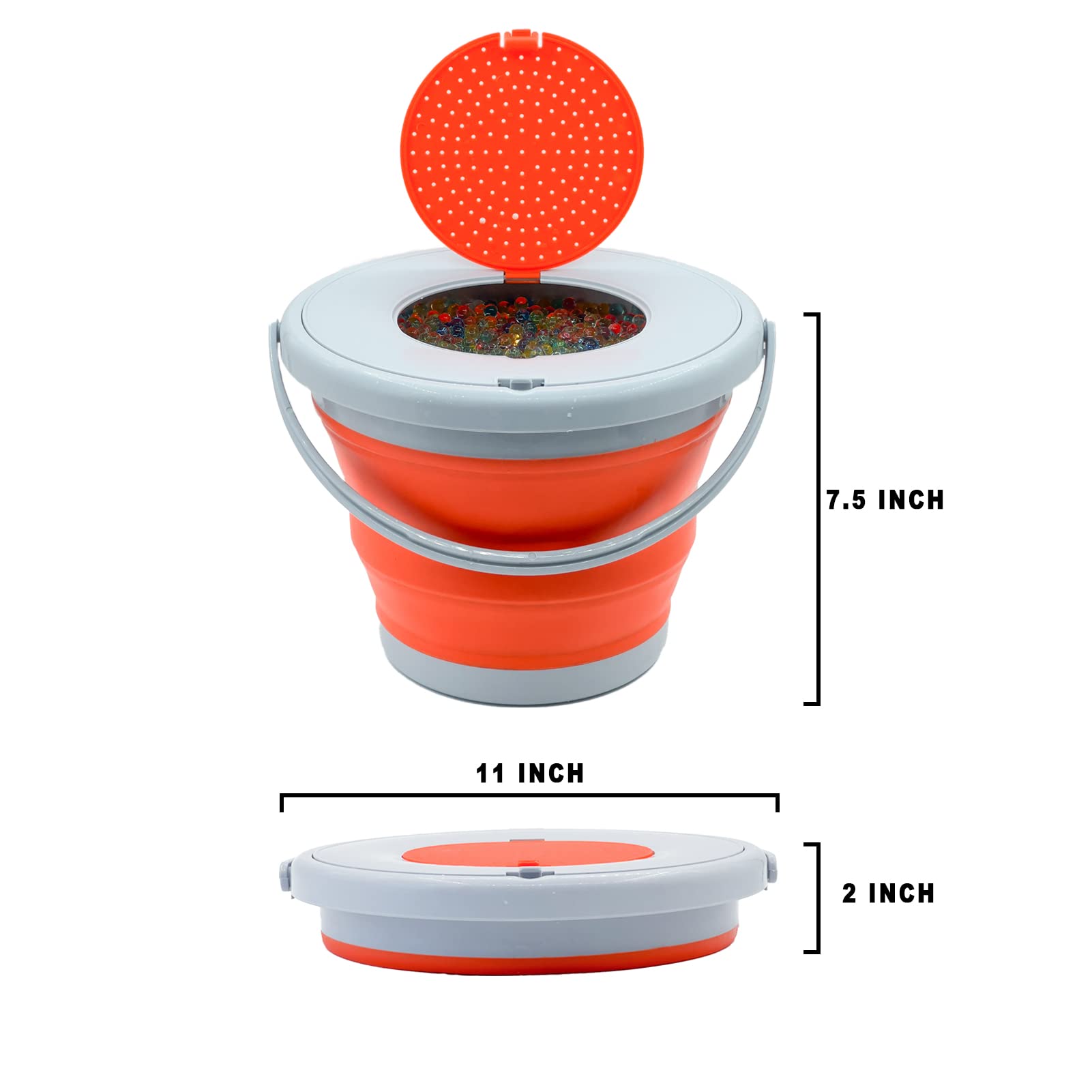 LMMDSKD Gel Balls Blaster Accessories - Ammo Bucket With Strainer 100,000 Pcs Orby Gun Ammo & Refill Bottle, Splatter Ball Tub/Holder Holds 30,000 Water Beads Compatible Splatrball Bullets Orbeez Ammo In Kenya - View #12