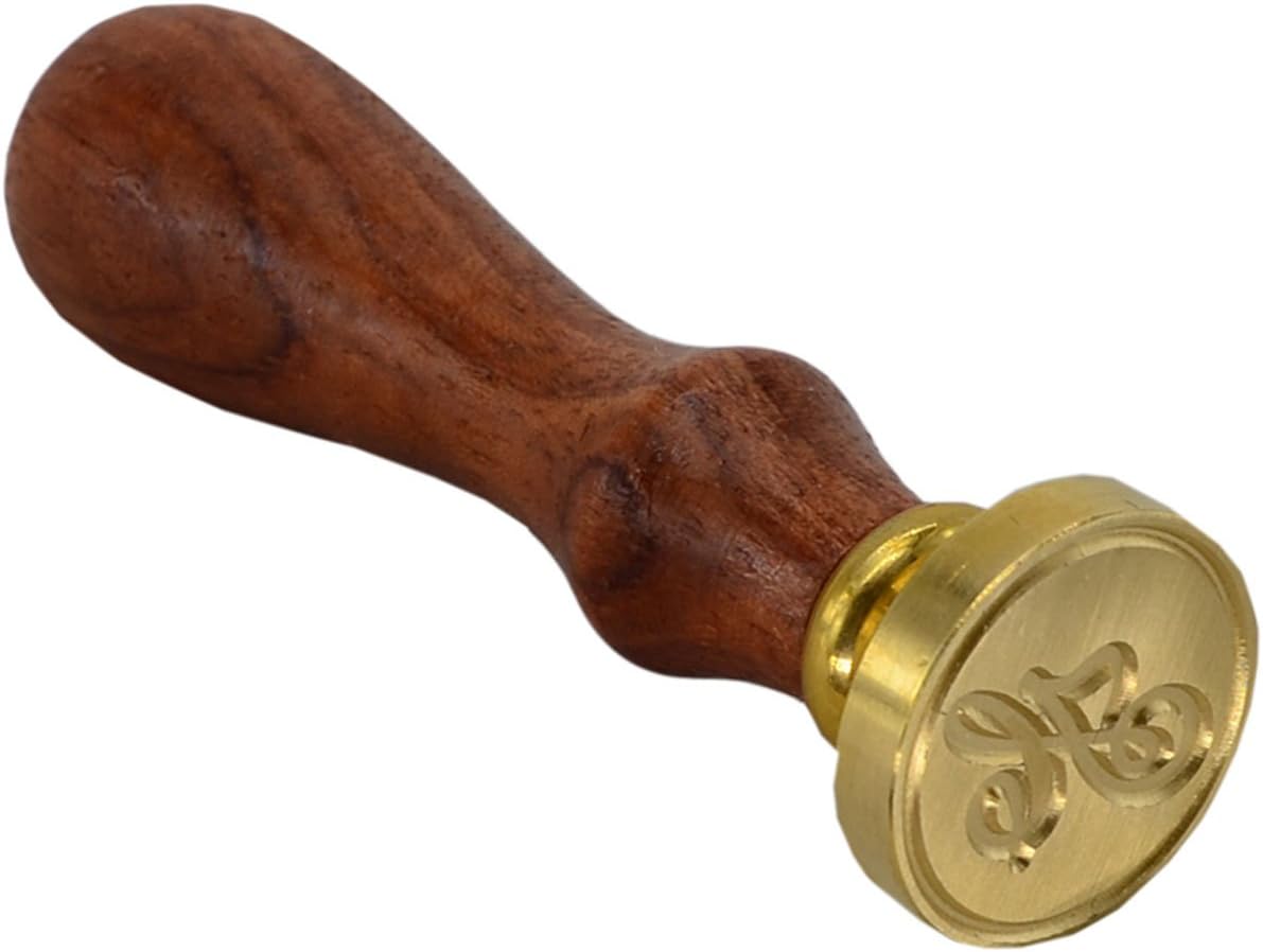 SYAYA Retro Brass Head Wooden Handle 26 Letters A-Z Alphabet Letter Initial Wax Classic Sealing Wax Seal Stamp GZ4 (H) - Image 5