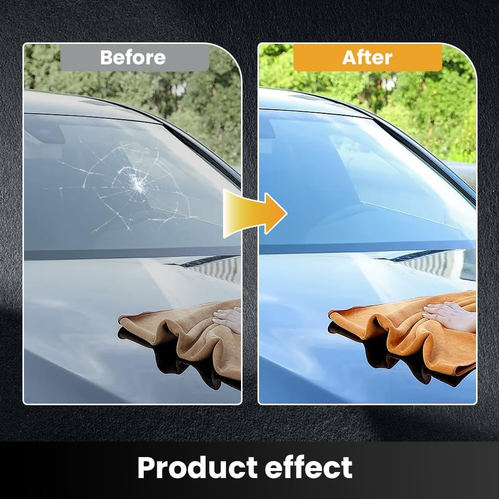 Car Windshield Crack Repair Kit,2025 New Car Cracks Gone Glass Repair Kit Windshield Repair Kit Car Glass Repair Kit for Cracks and Chips, Glass Scratch Repair Liquid, Chips Cracks — view 3
