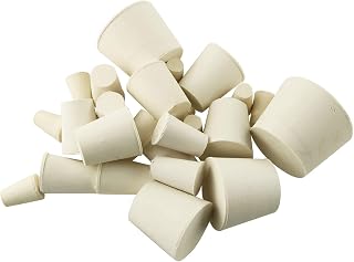 Lab Rubber Plug 26PCS 000# - 8# Sizes Tapered White Solid Rubber Stoppers 11 Assorted Sizes Bungs