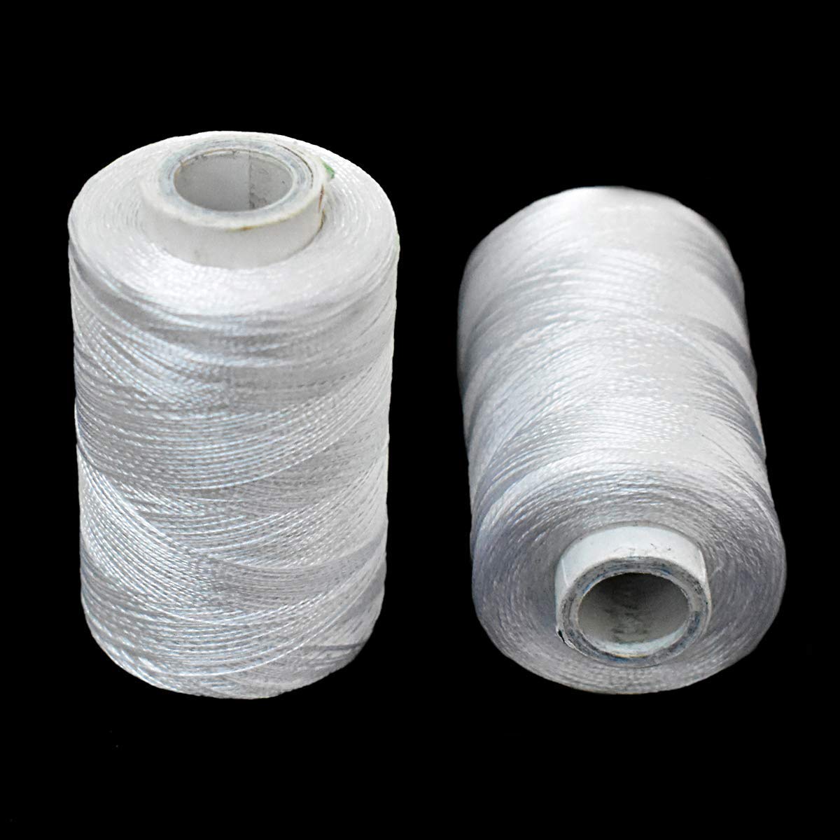 Bhavya EnterprisesArt Silk Threads for Embroidery Jewelry Craft Making (2 Rolls, White Color)