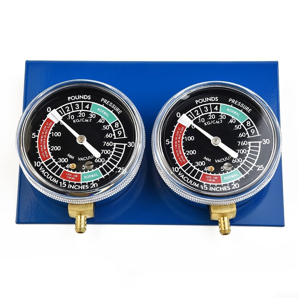 Equilibratore per carburatore per moto, calibro a vuoto per carburatore a 2 cilindri, con estensioni filettate in ottone per macchine a 2 cilindri