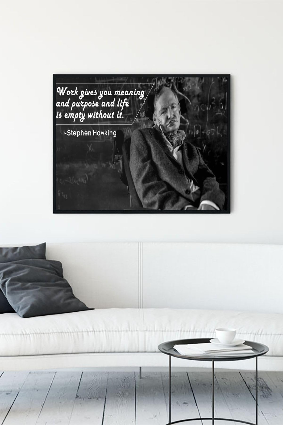 Postermanya (pster12657) Stephen Hawking Motivasyon Çerçeveli Tablo (40x50cm)