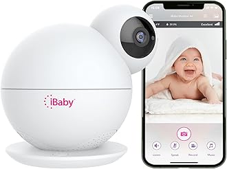 Ibaby M8L WiFi Baby Monitor with Camera & Audio: Sleep Tracking, Motion Alerts, Wireless 360º Pan 110º Tilt, Temperature Sensor, 1080PFull HD Video, Night Vision, Support Multi-User on Smartphone APP