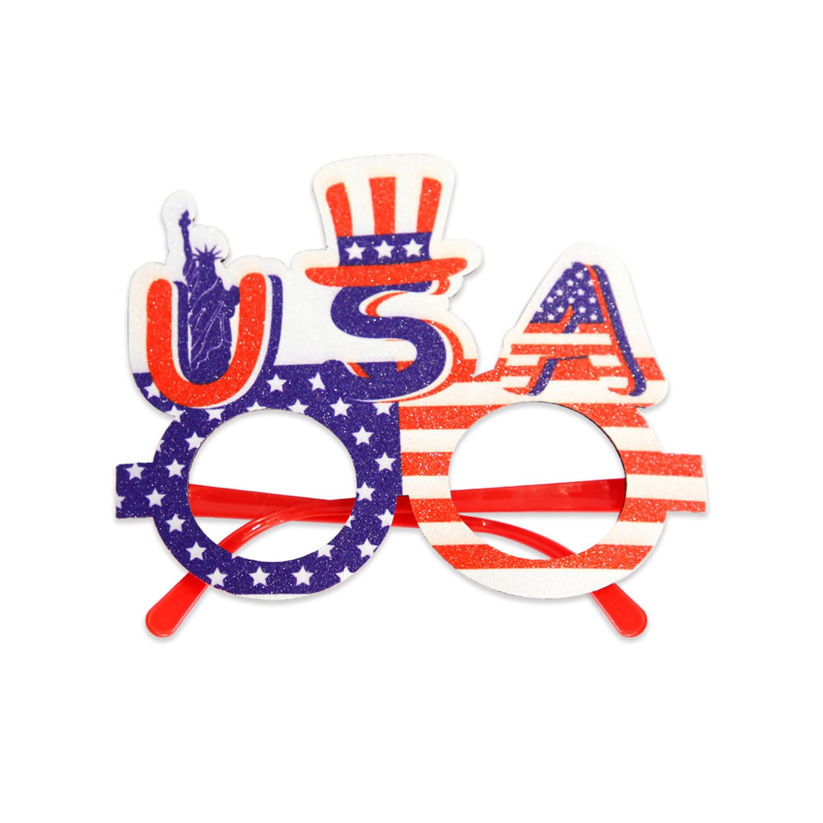 GOLOVENLD Patriotics Felt Glasses Eyewears Decorations Independence Day Party Supplies Colorful Letter Decorations For Outdoor