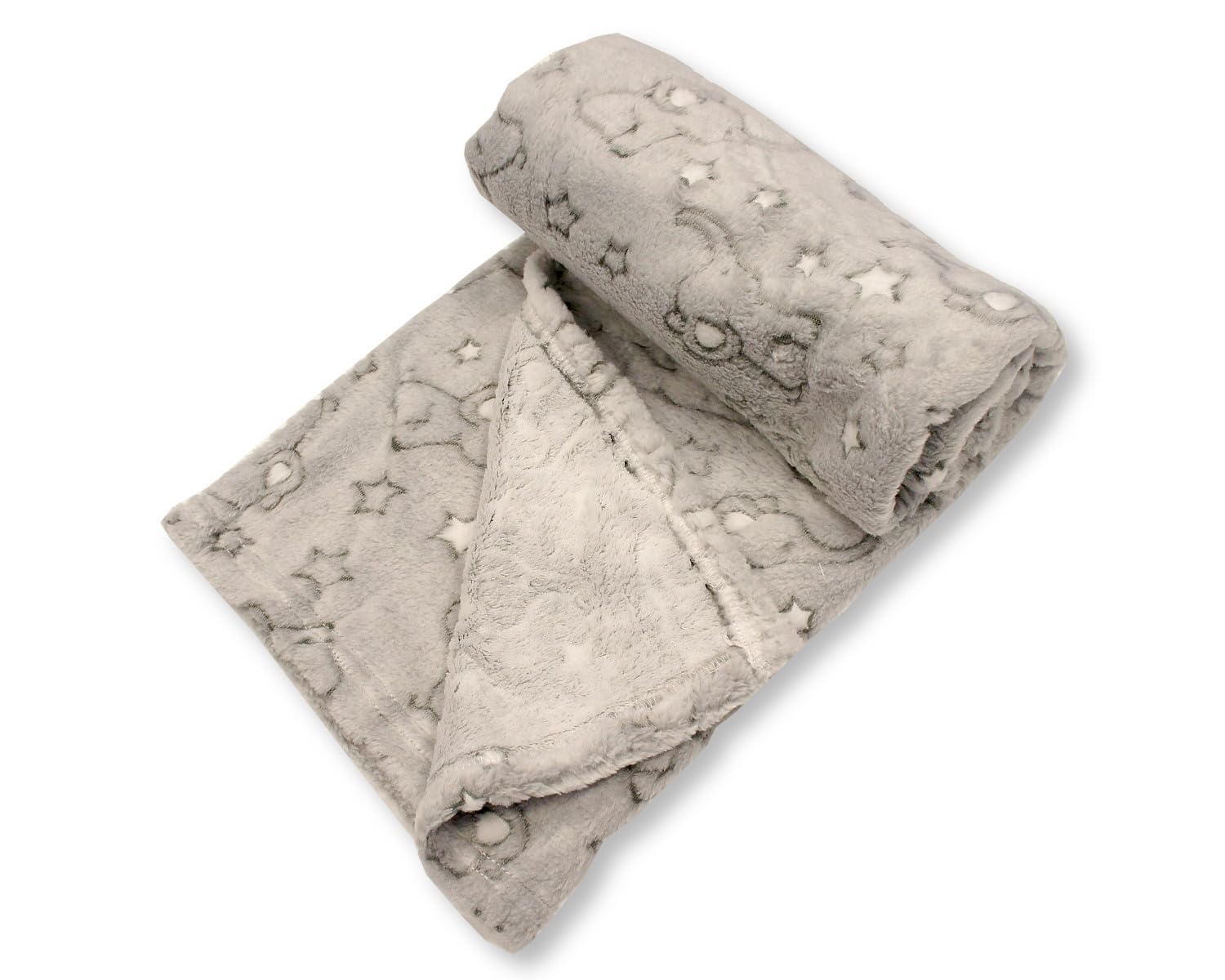 Baby Wrap Blanket - Elephant and Stars (Grey) - Image 3