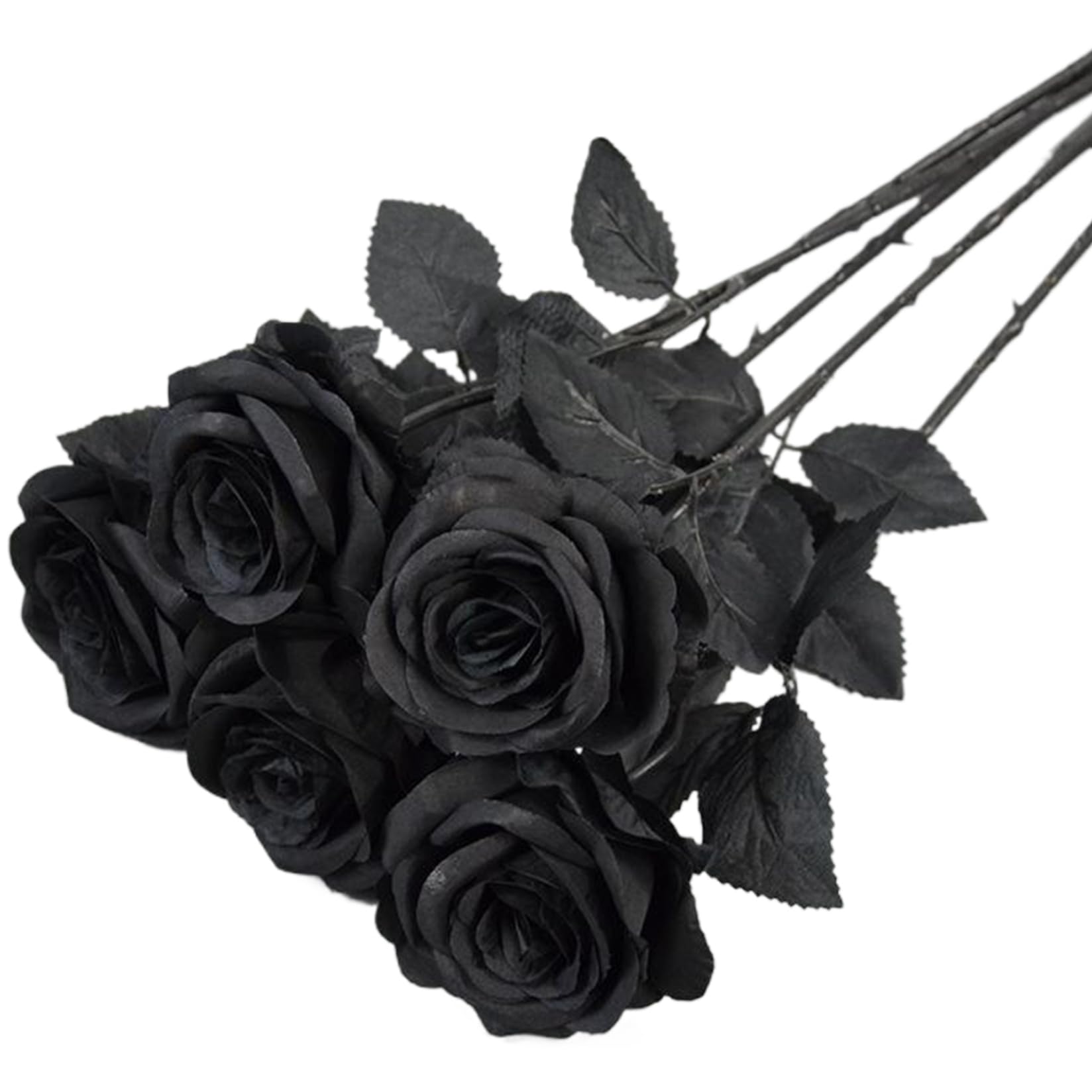 Rosas negras artificiales de 50 cm que no se marchitan para eventos
