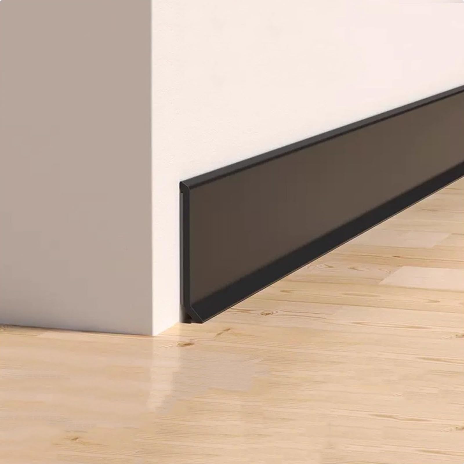 Moldura Flexible Para Zócalos, 50/80/100 Mm (ancho) X 5/10/20 M (largo) Moldura Adhesiva De Goma Para Paredes, Vinilo Autoadhesivo Para Zócalos Y Molduras Cóncavas.(Black,50mmx5m)