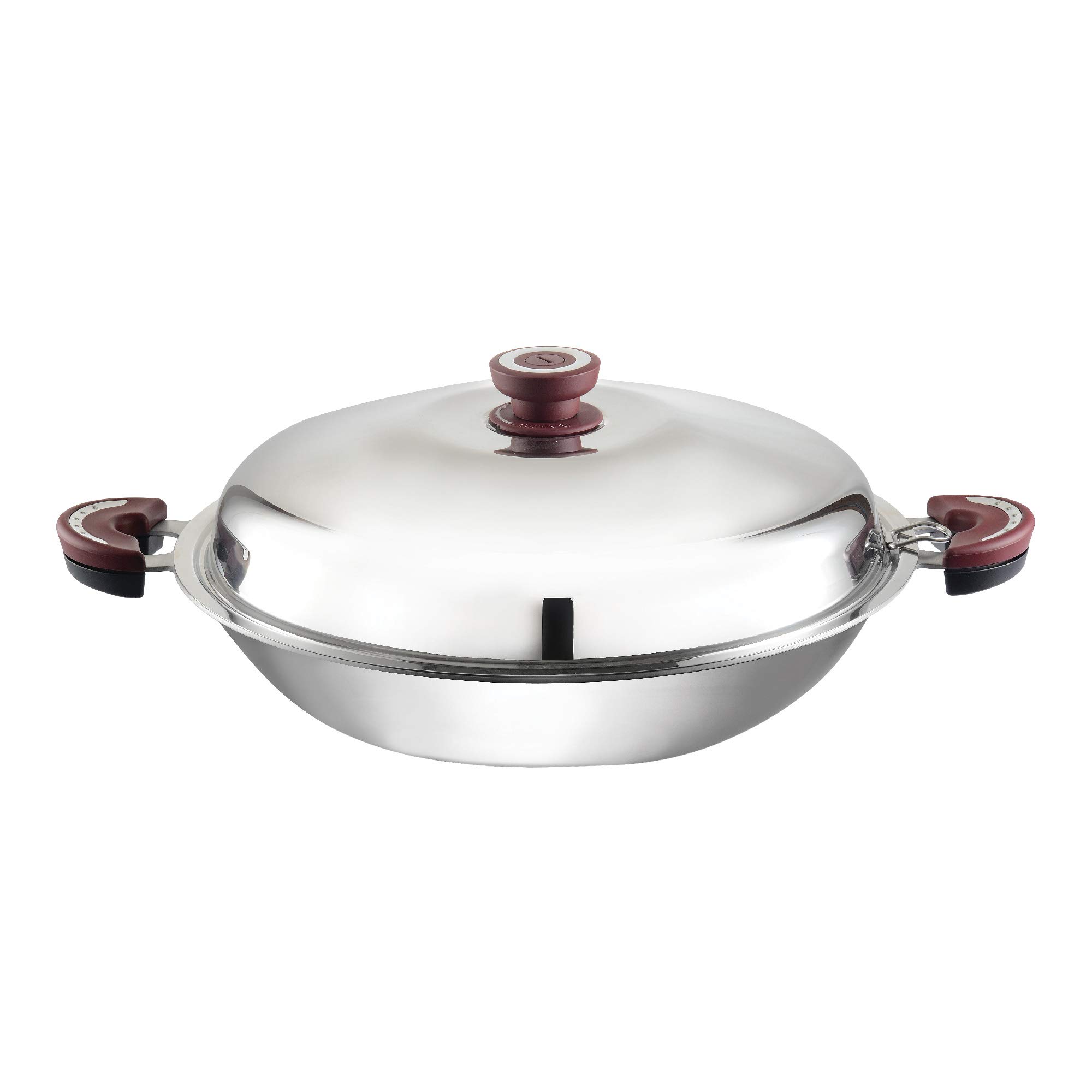 Buffalo Stainless Steel Flat Bottom Wok 32cm