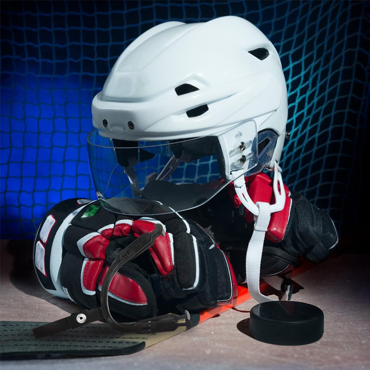 ibasenice 2sets Hockey Helmet Chin Strap Replacement Parts Ice Hockey Chin Band Repair Kit Pom Material
