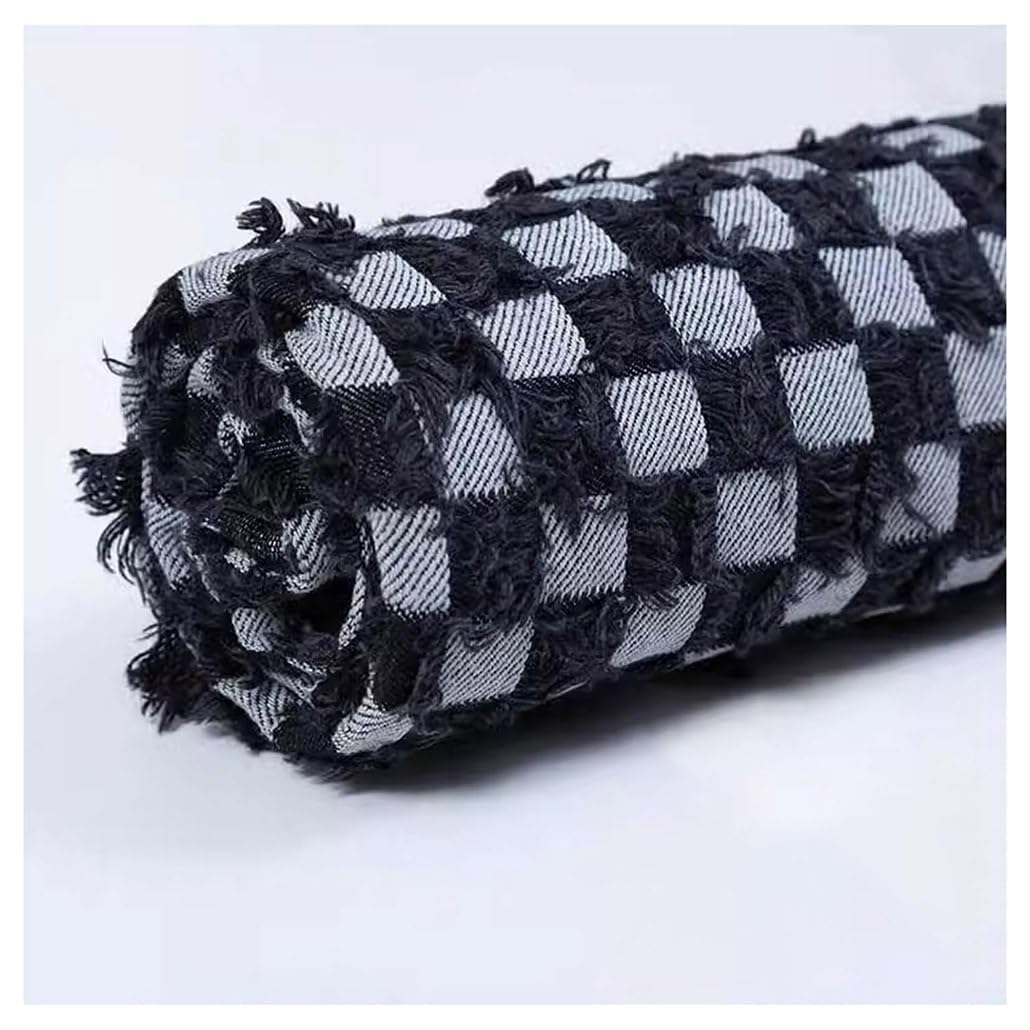 Tejido De Mezclilla Suave Tela Vaquera Con Borlas Material Para Coser Diseño De Ropa Camisas Jeans 160cm De Ancho(Black,1.6x20m)