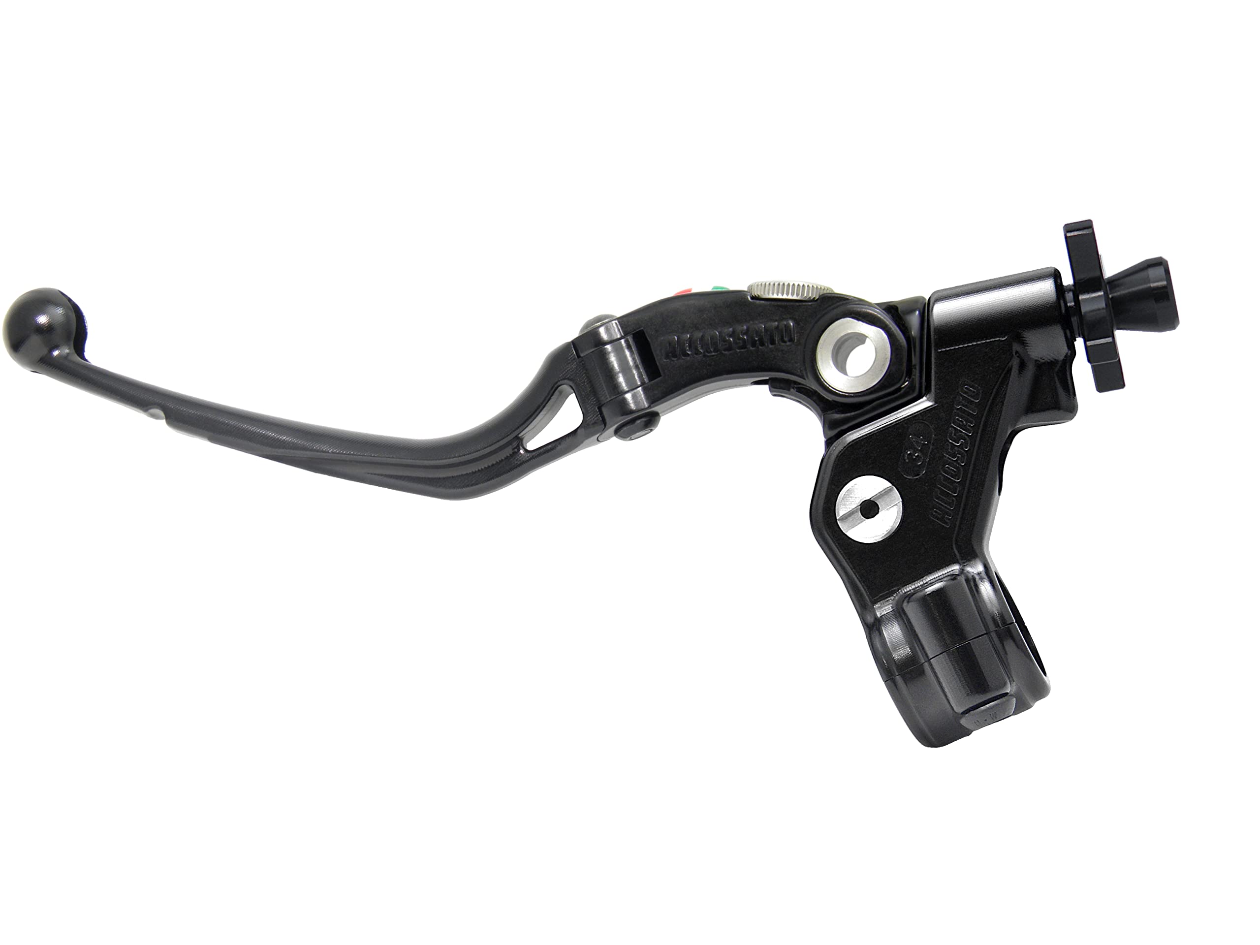 ACCOSSATO Commande d'embrayage à câble Racing avec Levier articulé coloré (Bouton+Levier+régulateur), avec Fixation Micro pour Yamaha YZF-R6 de 2005 à 2022 CC 600