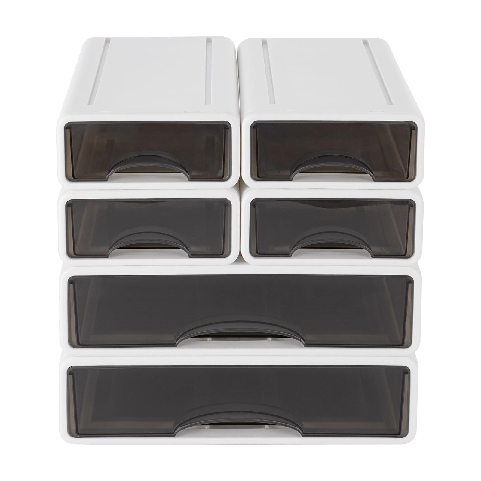 Organizer con 6 cassetti, impilabile, organizer da scrivania, per cosmetici, cancelleria, 34 x 25 x 33 cm