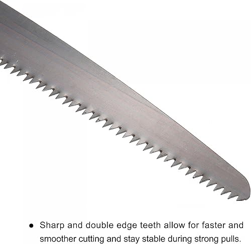 Miniatura 3 de uxcell Sierras de podar de 10 pulgadas, sierra de mano de hoja recta, mango de madera para camping, jardín, ramas de árboles de madera, recortar