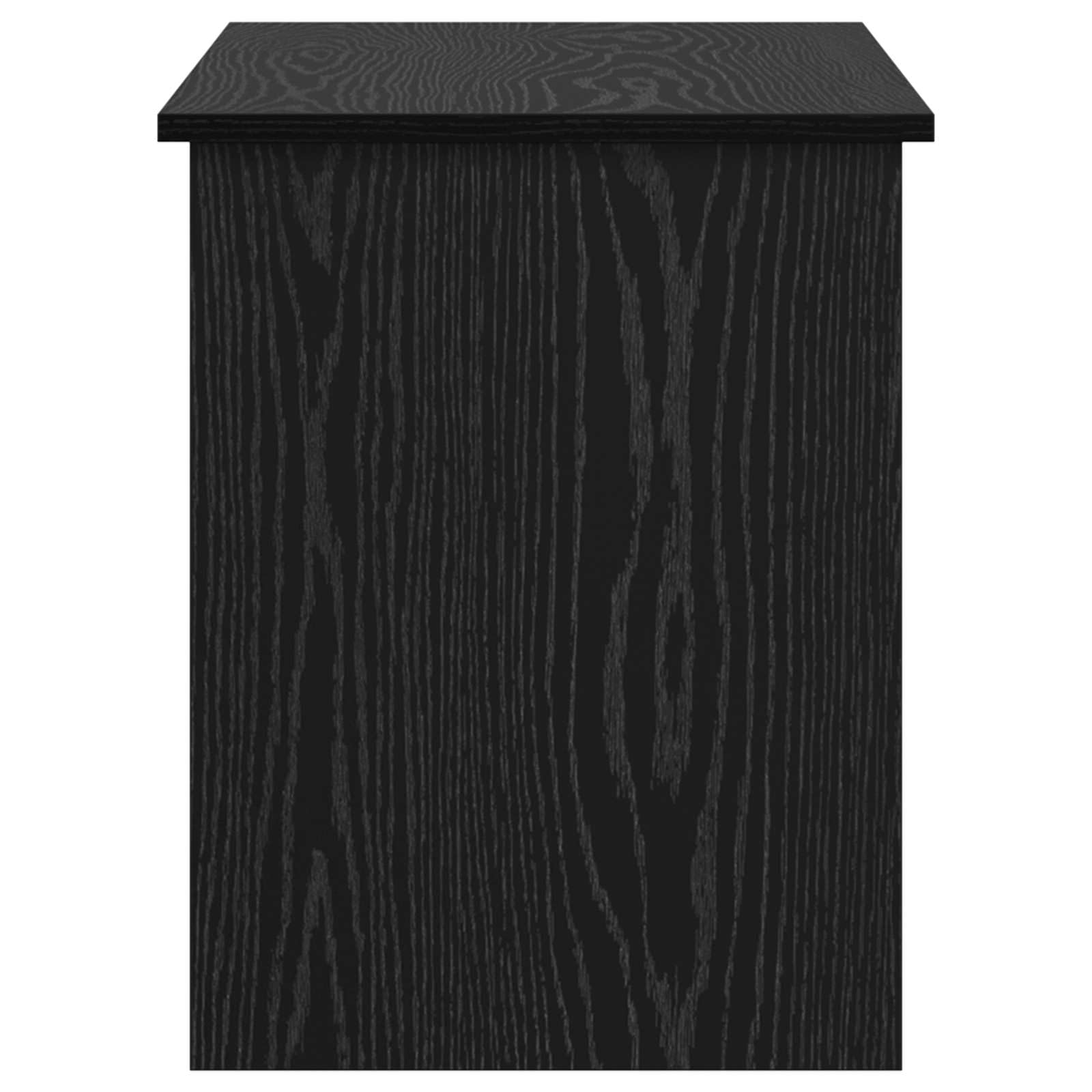 Cassapanca in rovere nero, 100 x 40 x 50 cm | legno, design rettangolare, facile da montare, facile da pulire con un panno umido