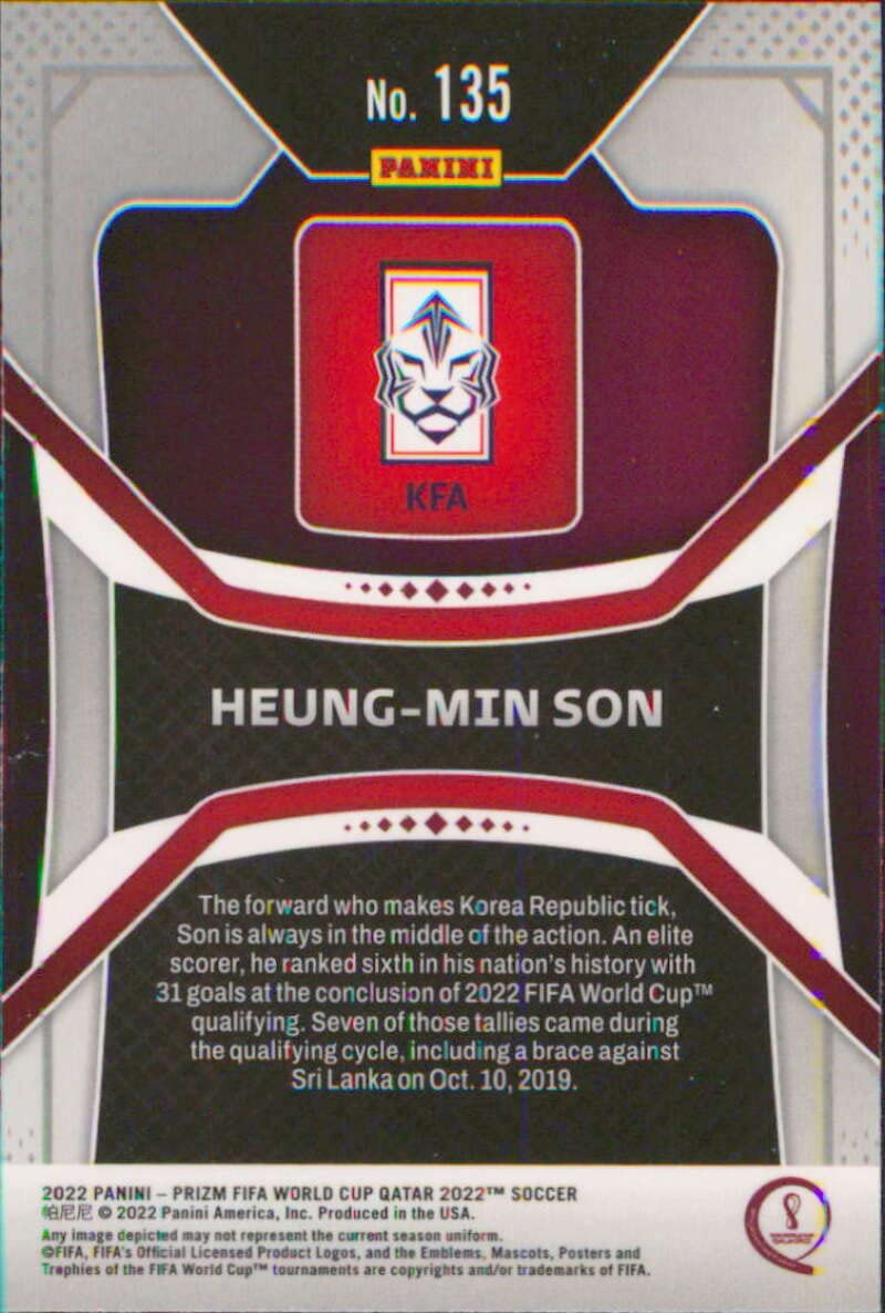 Amazon.com: 2022 Panini Prizm FIFA World Cup Qatar #135 Heung-Min