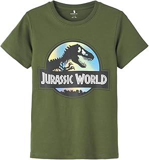 تي شيرت جينز للأولاد من نيم ات، لون أخضر (رايفل جرين)، مقاس 134 و140