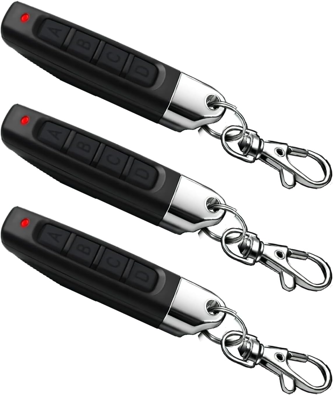 3pcs 433Mhz Secure & Portable Universal Garage Door Opener Copy Key Fob & Electric Gate Remotes