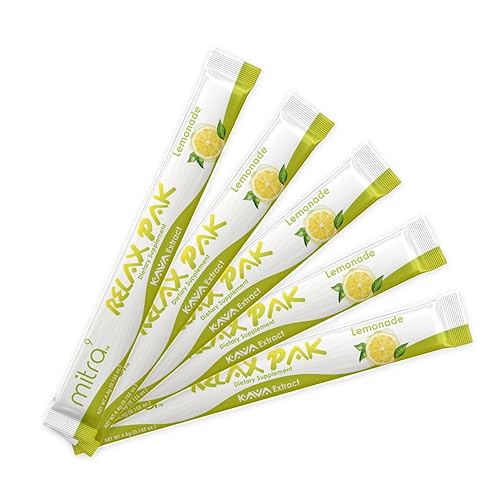 MITRA-9 Kava Powder RelaxPak - Paquetes de polvo de extracto de kava de limonada Potenciador del estado de ánimo A base de plantas Promueve la