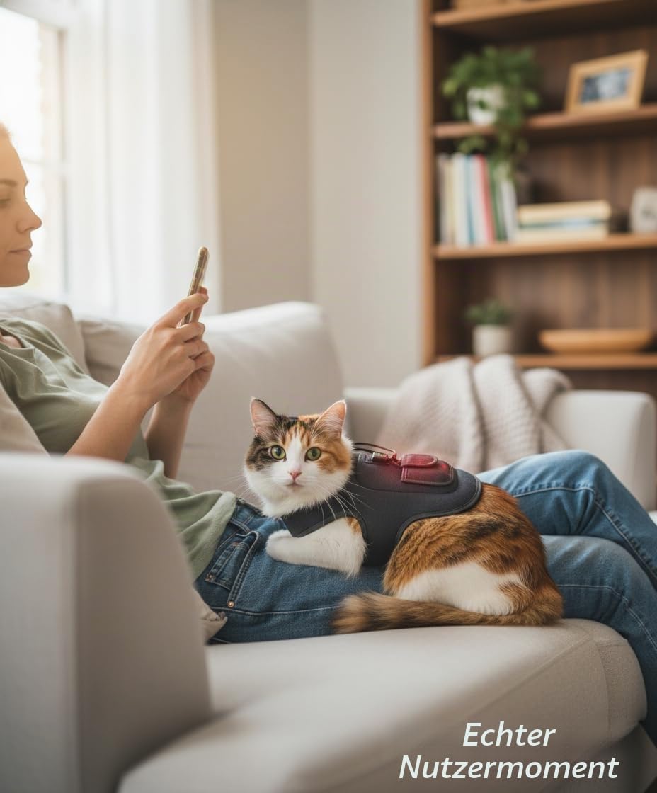 Infrarot-Hundegeschirr 660nm/850nm Rotlichttherapie für Hunde & Katzen, Verstellbarer Reha-Therapiegurt gegen Gelenkschmerzen, Arthritis & Wundheilung, sicheres USB-Heizkissen (schwarz)