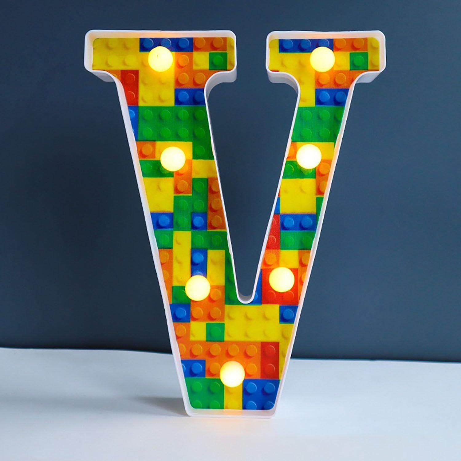 Jemnpela LED Marquee Letter Number Sign Lights Glitter Light Up Alphabet Figure Night Light for Birthday Party Wedding Home Bar Holiday Wall Decoration
