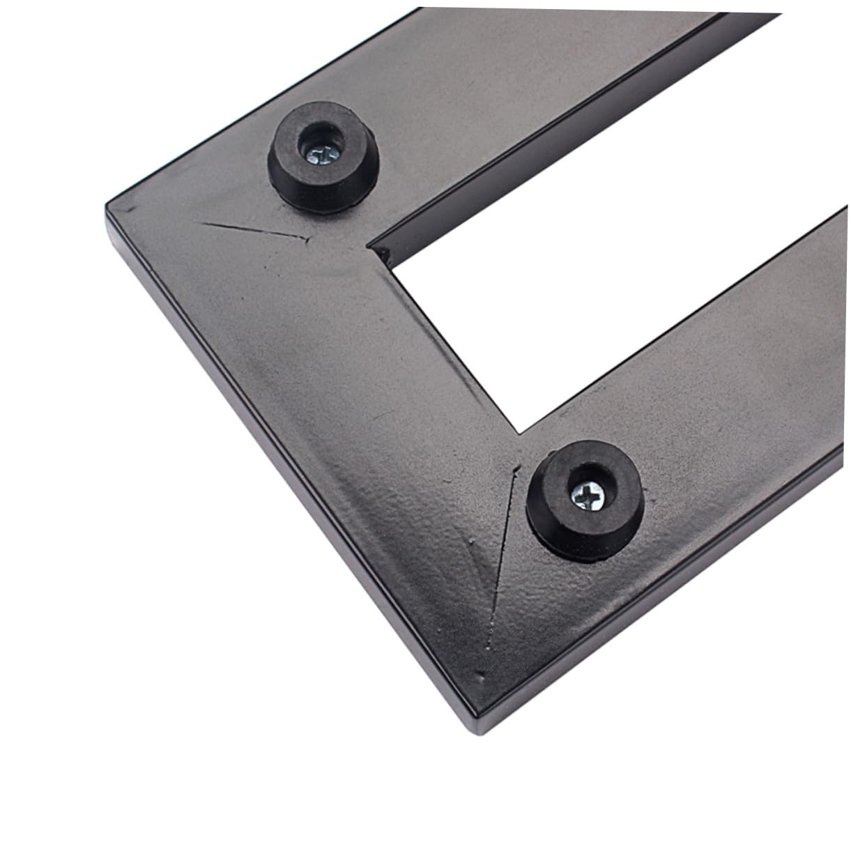Supporto Effetti Chitarra Elettrica Nero Singolo 40x13cm Metallo | 15 Fascette, 15 Ventose, 1 Striscia in Tessuto a Strappo, Profilo Compatto, per Alimentazione Effetti Pedalboard
