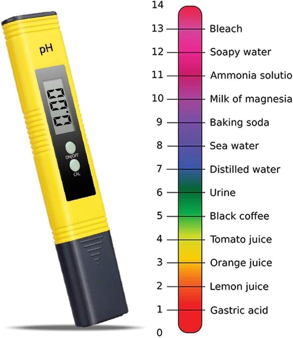 JulyPanny Digital PH Meter, 0.01 PH High Accuracy Water Quality Tester, PH Meter with 0-14 PH Measurement Range - Test Kit for Household Drinking, Pool and Aquarium Water, PH Tester