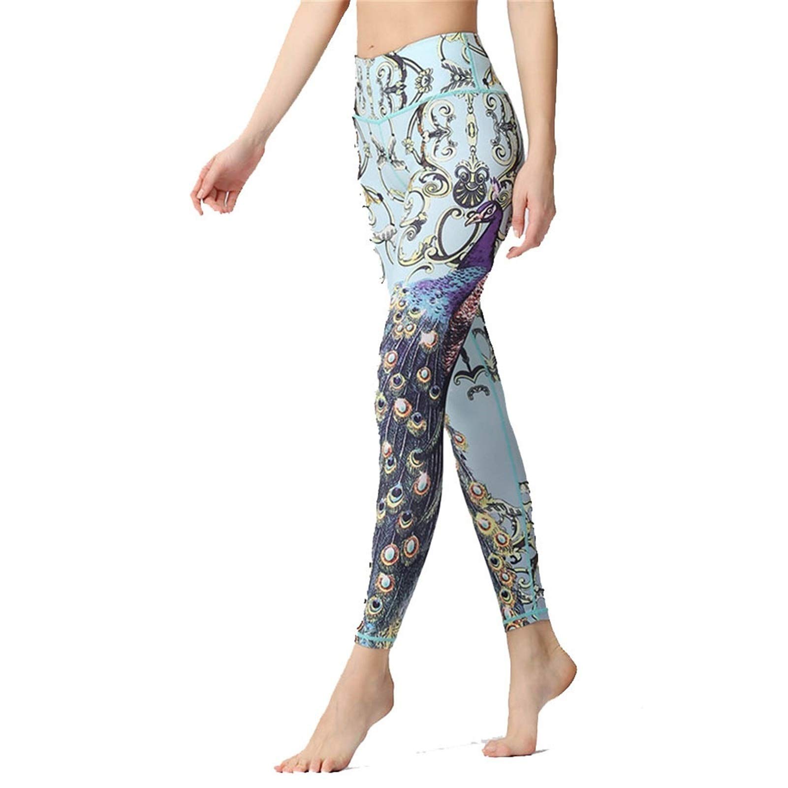 Damen Laufhose Sport Leggings, Frauen Hohe Taille Skinny Power Flex Weiche Atmungsaktive Leggings Yoga Capri Hosen Lange Hosen Tanztraining Laufstrumpfhosen Sports Running Workout Hose Gym Tights