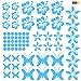 KIT ADESIVI PER AUTO FIORI E FARFALLE - VARIE DIMENSIONI E FORME - VINYL DECAL - STICKER IN VINILE PVC IDEALE PER DECORARE AUTO CAMPER MOTO MURI PC CASCHI PARETI MOBILI CELESTE 70 PEZZI