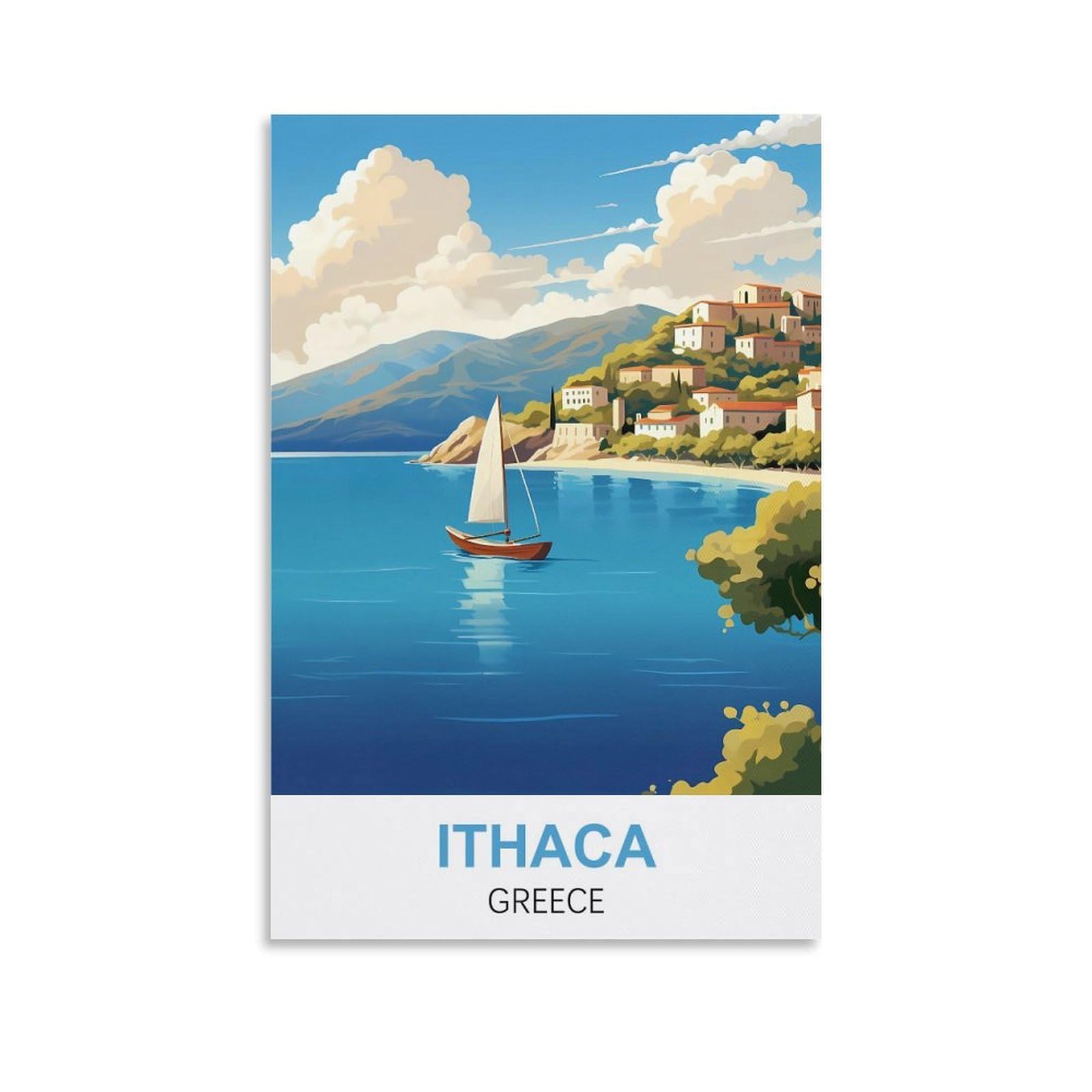 Nprzm A374 Metal Signs Ithaca Greece Funny Vintage Metal Sign Plaqu Poster Wall Art Pub Bar Kitchen Garden Bathroom Home Decor 30X40cm