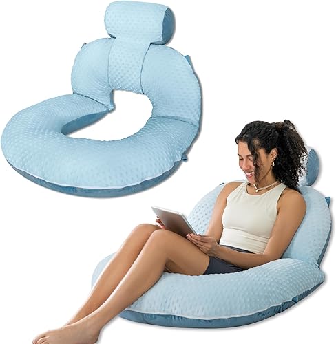 INSEN Almohada de lectura, almohada de espalda para sentarse en la cama y el sofá, almohada de juegos para adultos, soporte para sentarse para la