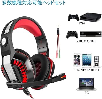 Amazon.co.jp: Beexcellent ヘッドホン ゲーミング ヘッドセット
