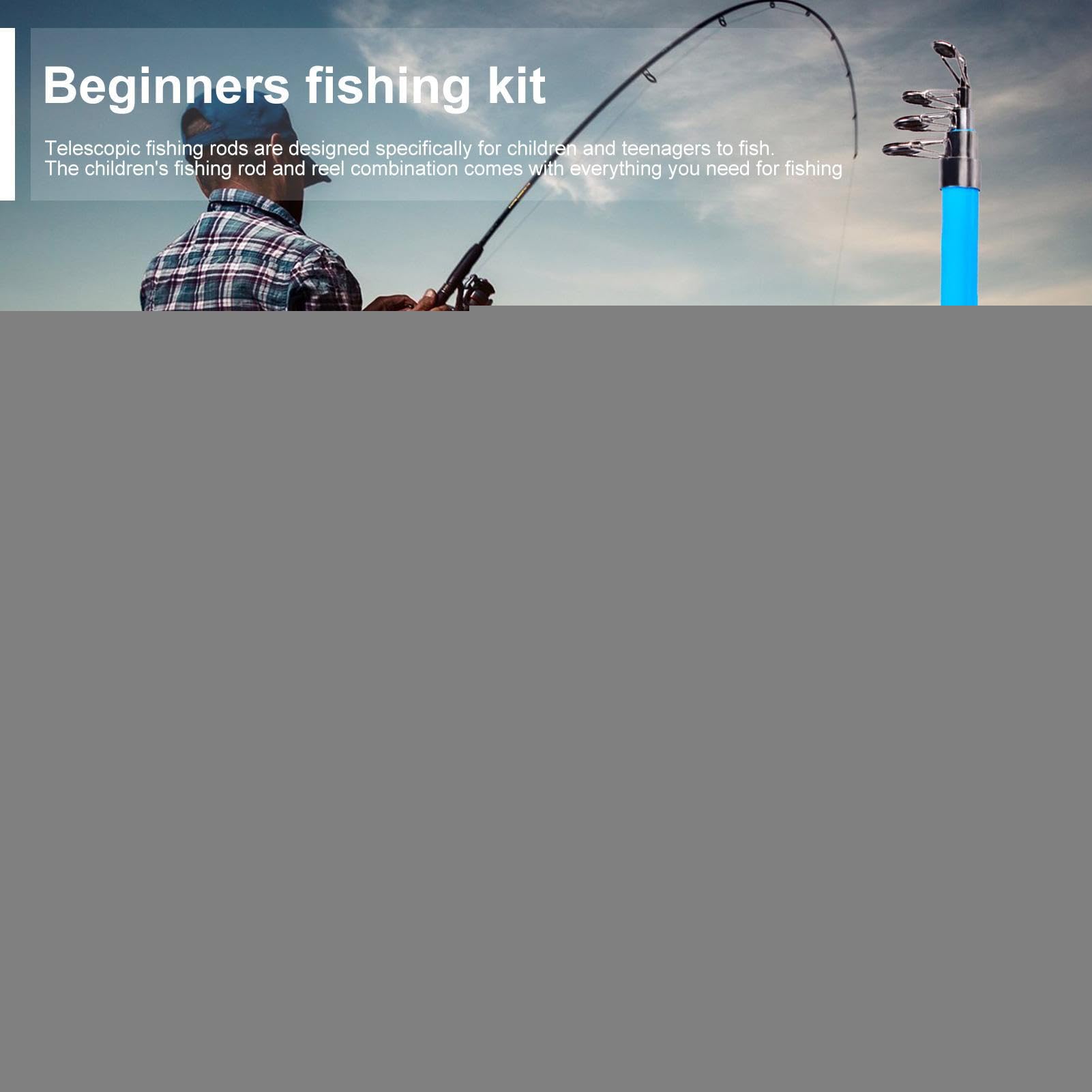 Pasch para ellos, caña de pescar para - Kit de pesca telescópico portátil cómodo Kit de - Equipo de desgaste, combos de varillas y carretes para Acción de Gracias, Navidad
