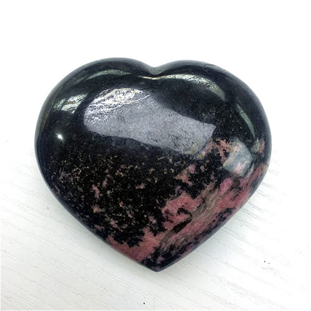 Tourmaline de fleur de prunier naturelle en coeur de cristal précieux pour objet déco de chambre