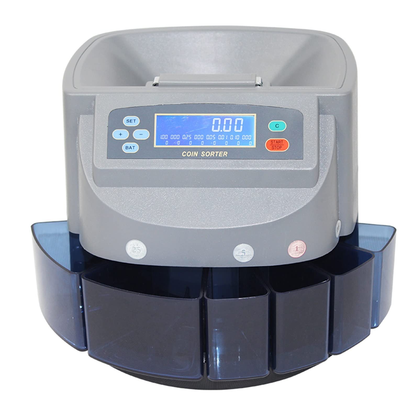 Liczarka do Pieniędzy Maszyna pieniężna USD Dollar Monety Sprzęt kontraktyczny American Money Magney Machine LCD Wyświetlacz(US coins)