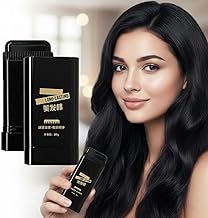 Instant Hair Color Stick with Built-in Comb for Quick Gray Hair Coverage - 2 in 1 Hair Dye & Touch-Up Stick, Waterproof & Sweat-Proof, Long Lasting Hair Color For Men & Women (Black, 2025 New)