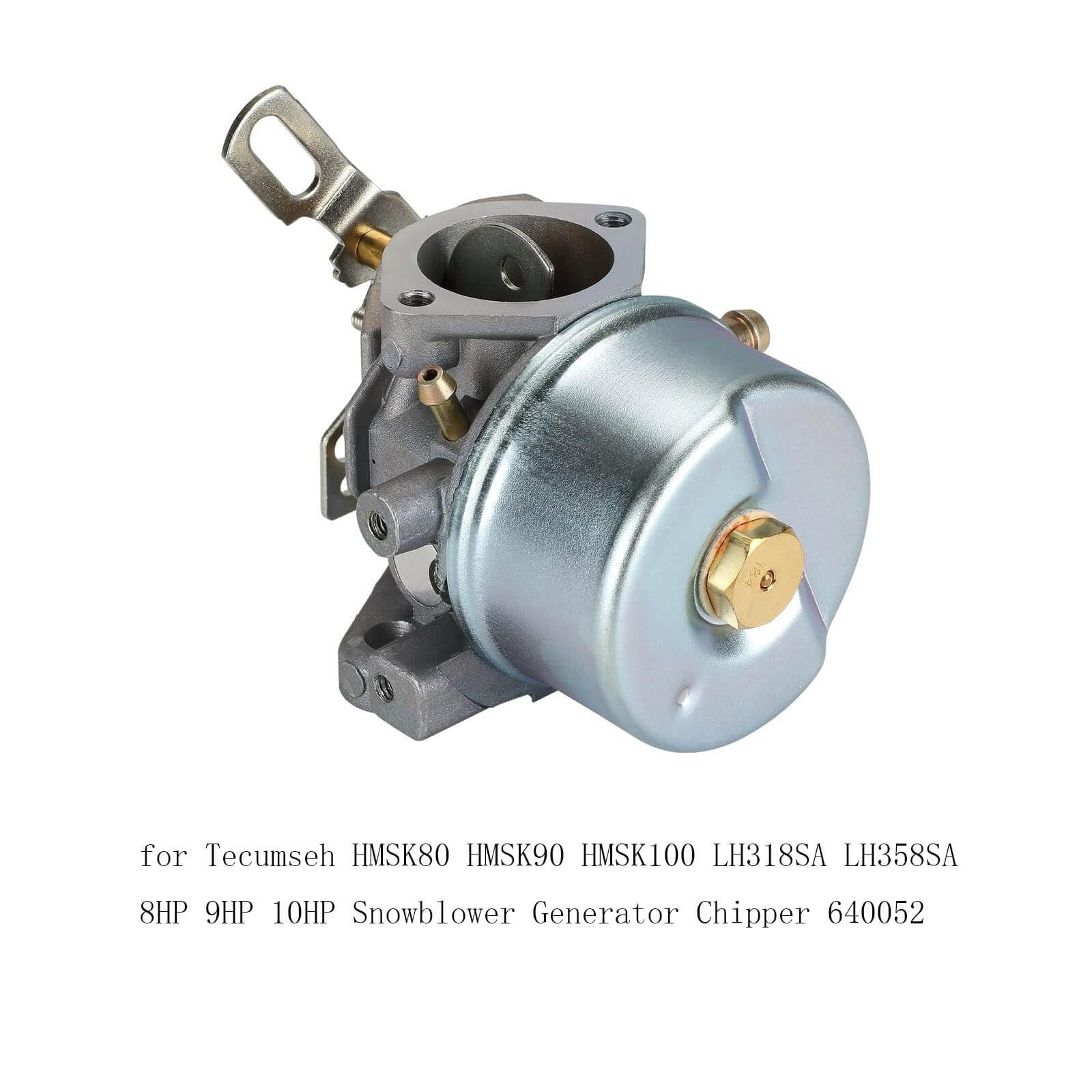 Compatible avec carburateur 640052 640054 640058 640058A 640349 pour générateur de souffleuse à neige Tecumseh HMSK80 HMSK90 HMSK100 LH318SA LH358SA 8HP 9HP 10HP 640052