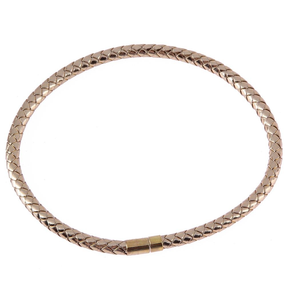 Rrimin Men Necklace Choker Braided PU Leather Cord Rope Chain Jewelry